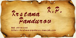 Krstana Pandurov vizit kartica